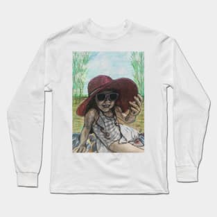 Just a girl with a hat Long Sleeve T-Shirt